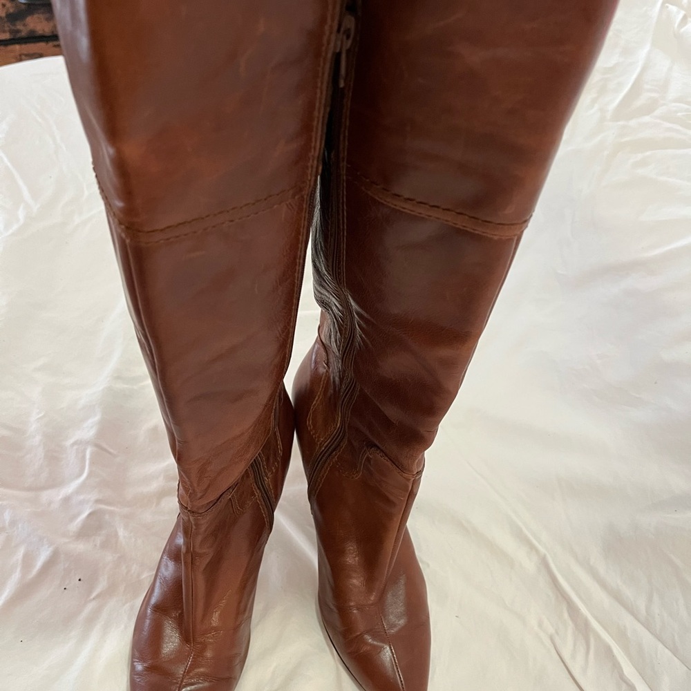 Nine West Brown Heeled Boots